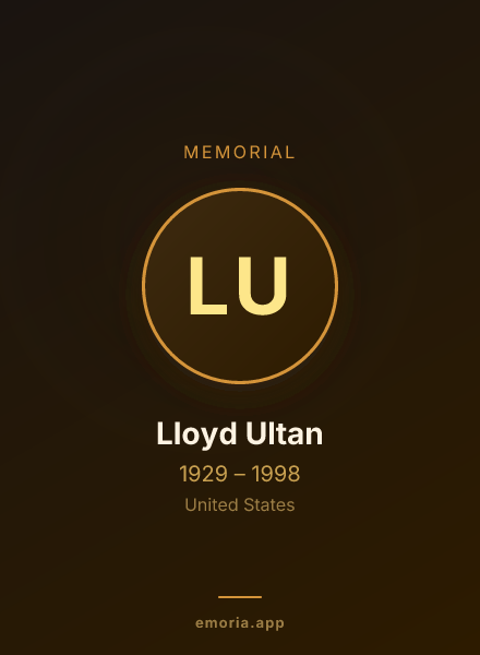 Memorial portrait of Lloyd Ultan