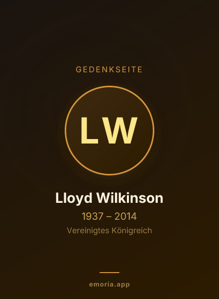 Gedenkportrait von Lloyd Wilkinson