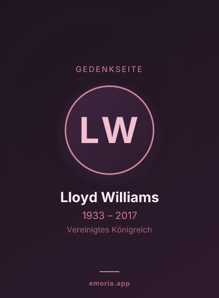 Gedenkportrait von Lloyd Williams