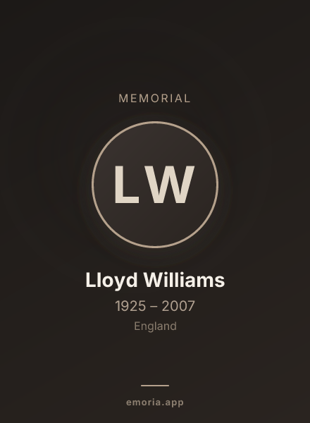 Memorial portrait of Lloyd Williams