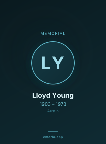 Memorial portrait of Lloyd Young