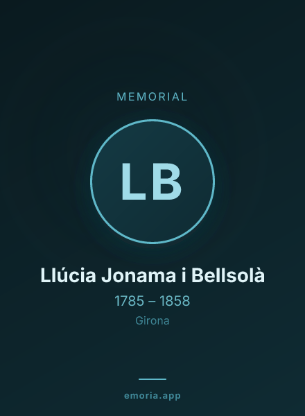 Memorial portrait of Llúcia Jonama i Bellsolà