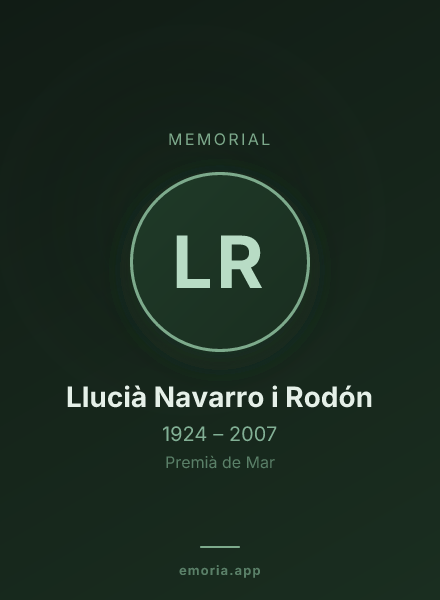 Memorial portrait of Llucià Navarro i Rodón