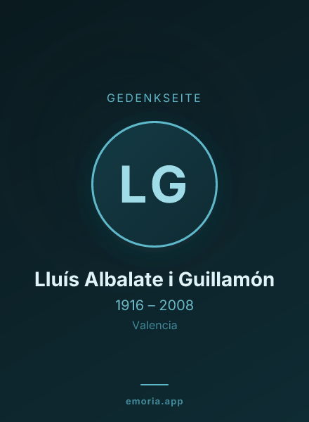 Gedenkportrait von Lluís Albalate i Guillamón