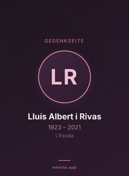 Gedenkportrait von Lluís Albert i Rivas