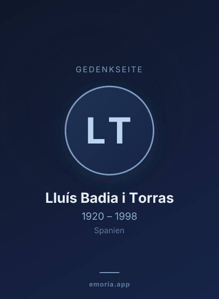 Gedenkportrait von Lluís Badia i Torras