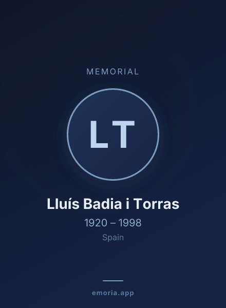Memorial portrait of Lluís Badia i Torras