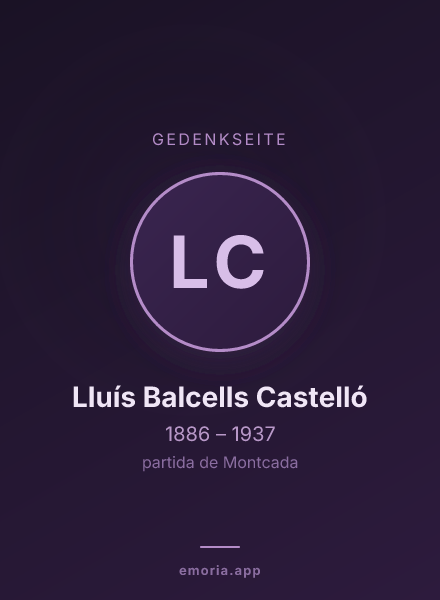 Gedenkportrait von Lluís Balcells Castelló