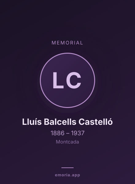 Memorial portrait of Lluís Balcells Castelló