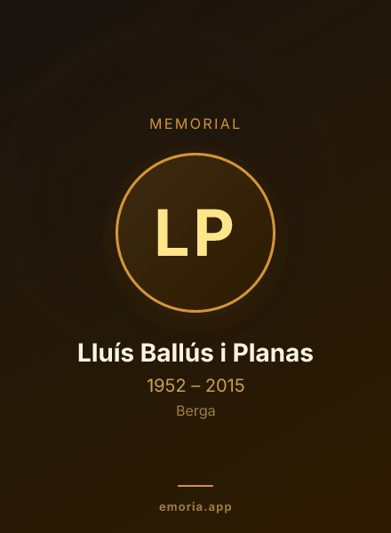Memorial portrait of Lluís Ballús i Planas