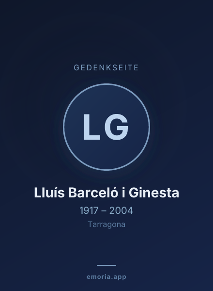 Gedenkportrait von Lluís Barceló i Ginesta