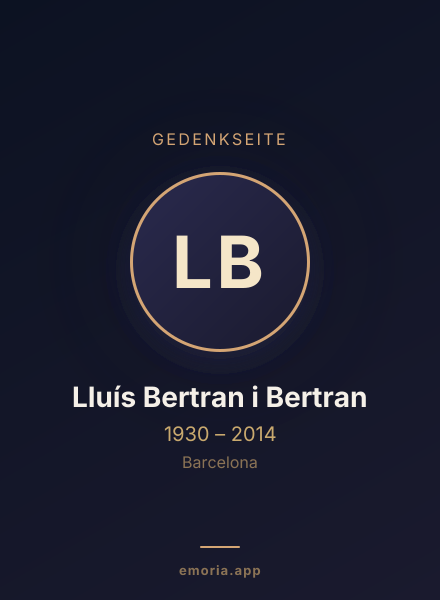 Gedenkportrait von Lluís Bertran i Bertran