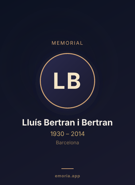 Memorial portrait of Lluís Bertran i Bertran