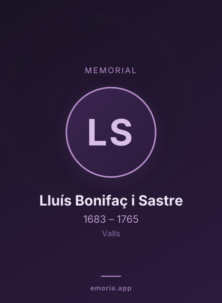Memorial portrait of Lluís Bonifaç i Sastre