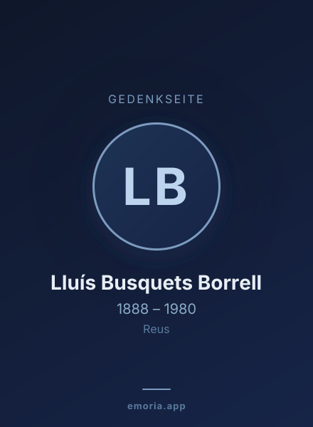 Gedenkportrait von Lluís Busquets Borrell