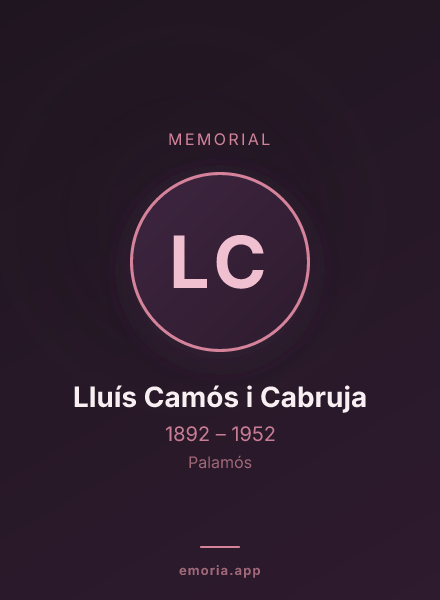 Memorial portrait of Lluís Camós i Cabruja