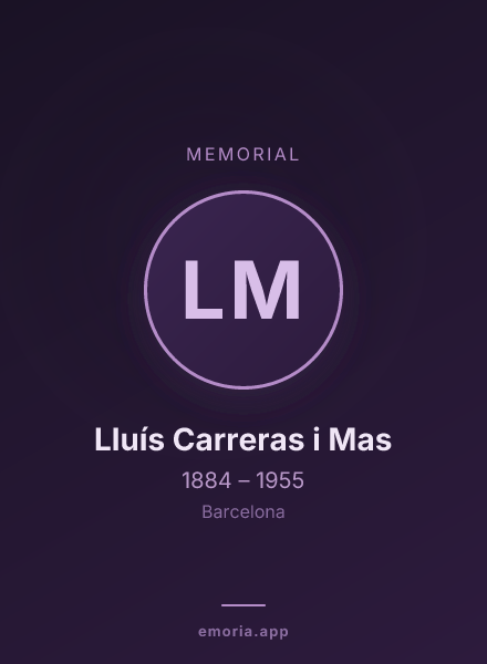 Memorial portrait of Lluís Carreras i Mas