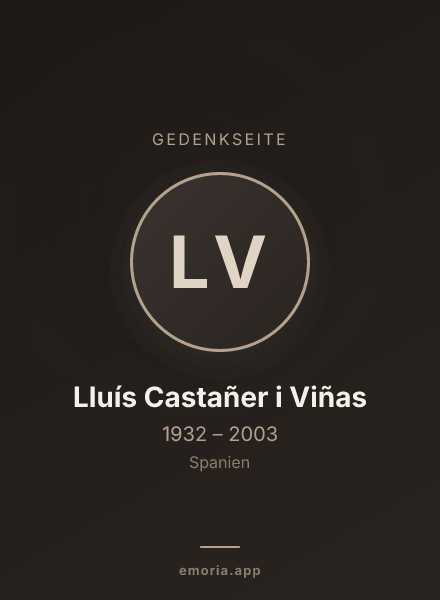 Gedenkportrait von Lluís Castañer i Viñas