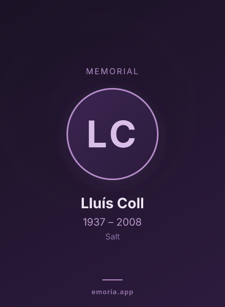 Memorial portrait of Lluís Coll