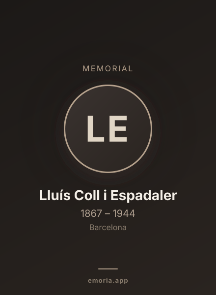 Memorial portrait of Lluís Coll i Espadaler