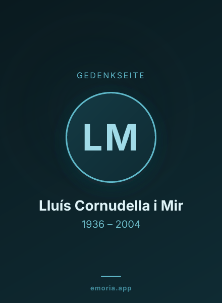 Gedenkportrait von Lluís Cornudella i Mir
