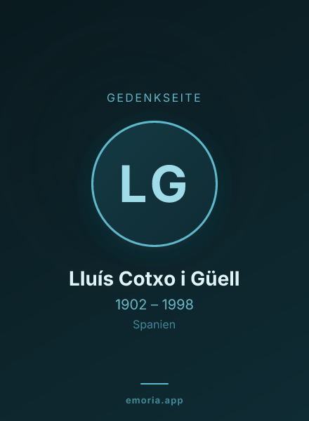 Gedenkportrait von Lluís Cotxo i Güell
