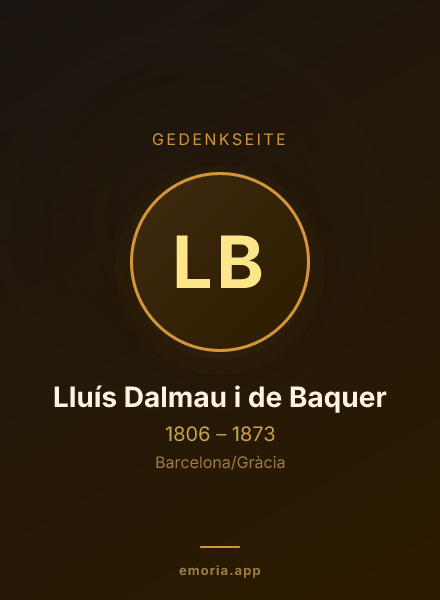 Gedenkportrait von Lluís Dalmau i de Baquer