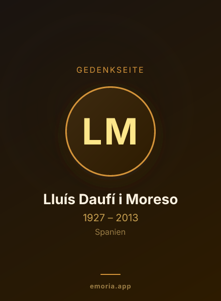 Gedenkportrait von Lluís Daufí i Moreso