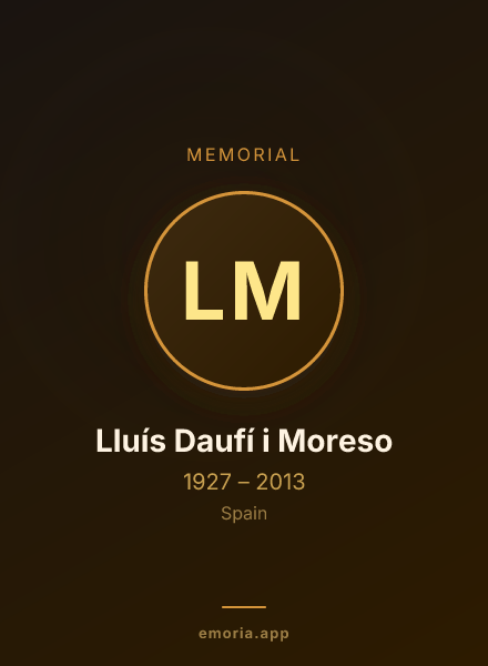 Memorial portrait of Lluís Daufí i Moreso