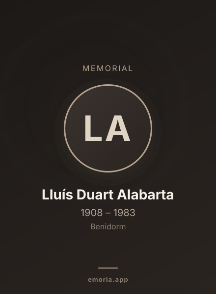Memorial portrait of Lluís Duart Alabarta