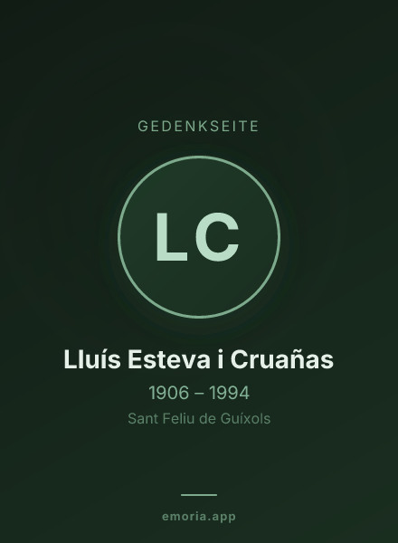 Gedenkportrait von Lluís Esteva i Cruañas