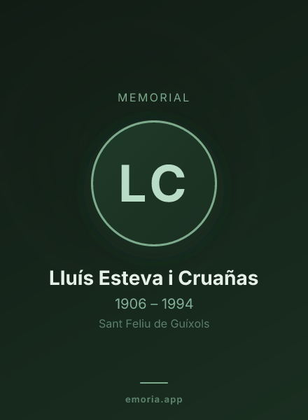 Memorial portrait of Lluís Esteva i Cruañas