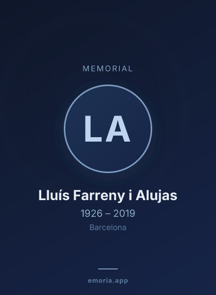 Memorial portrait of Lluís Farreny i Alujas