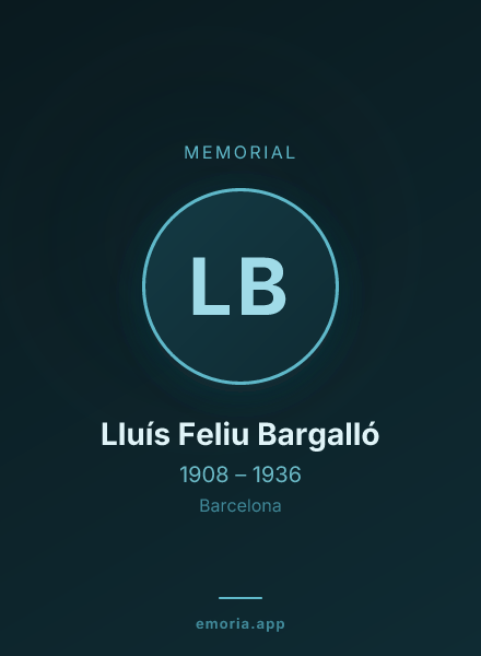 Memorial portrait of Lluís Feliu Bargalló