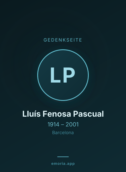 Gedenkportrait von Lluís Fenosa Pascual