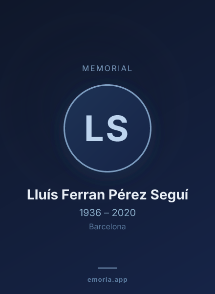 Memorial portrait of Lluís Ferran Pérez Seguí