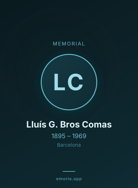 Memorial portrait of Lluís G. Bros Comas