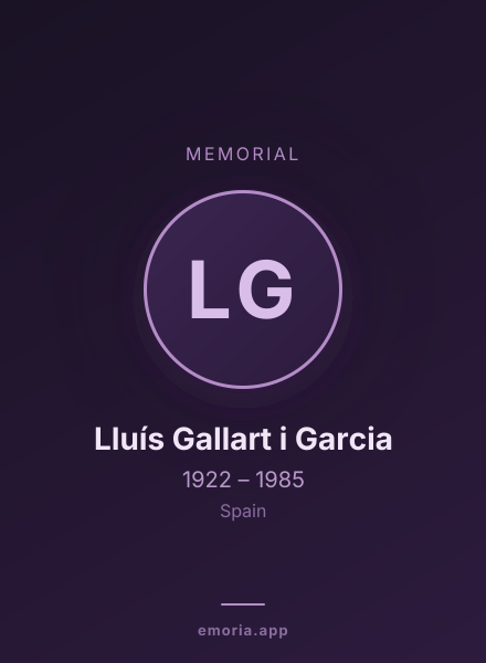 Memorial portrait of Lluís Gallart i Garcia