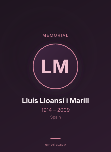 Memorial portrait of Lluís Lloansí i Marill