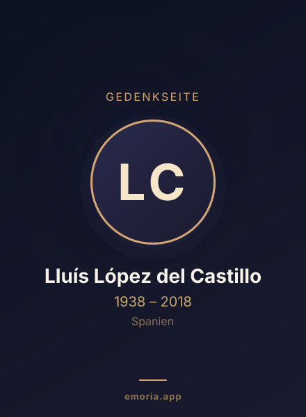 Gedenkportrait von Lluís López del Castillo