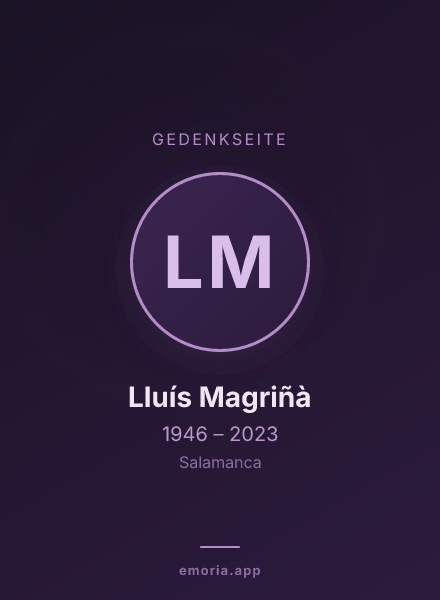 Gedenkportrait von Lluís Magriñà
