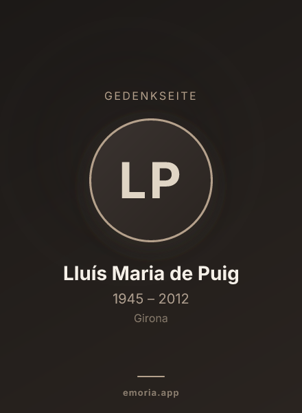 Gedenkportrait von Lluís Maria de Puig