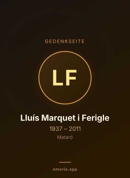 Gedenkportrait von Lluís Marquet i Ferigle