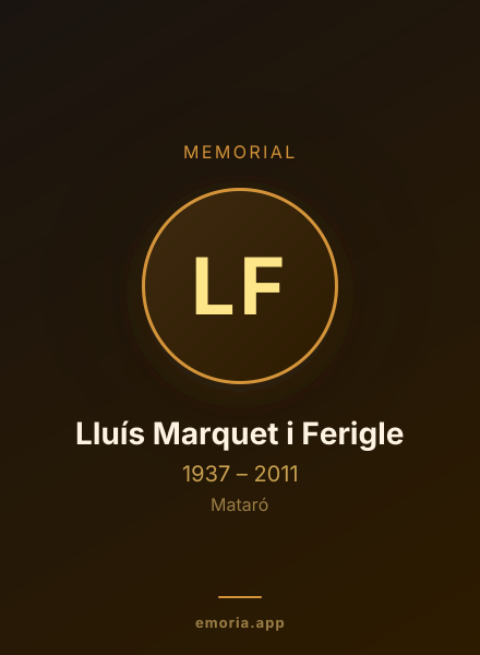 Memorial portrait of Lluís Marquet i Ferigle