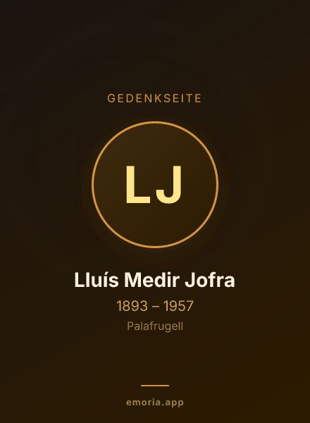 Gedenkportrait von Lluís Medir Jofra