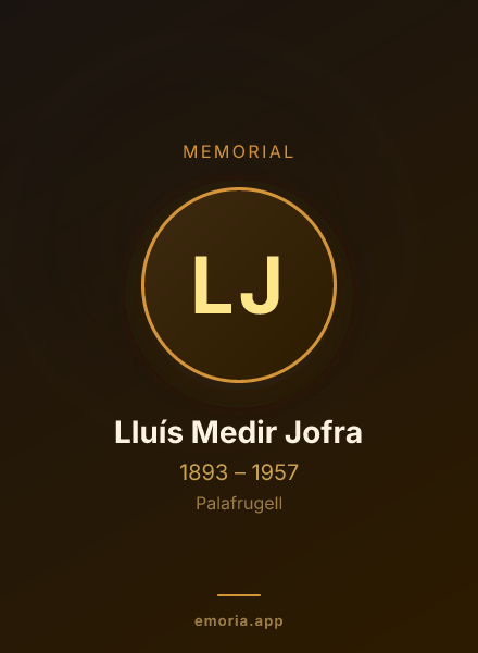 Memorial portrait of Lluís Medir Jofra