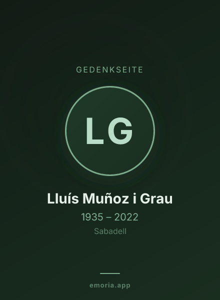Gedenkportrait von Lluís Muñoz i Grau