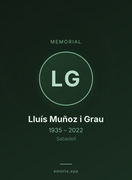Memorial portrait of Lluís Muñoz i Grau