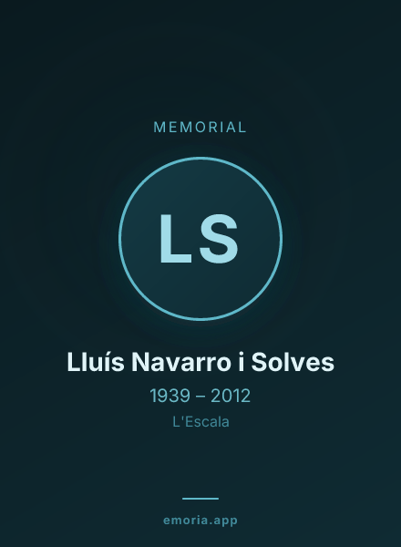 Memorial portrait of Lluís Navarro i Solves