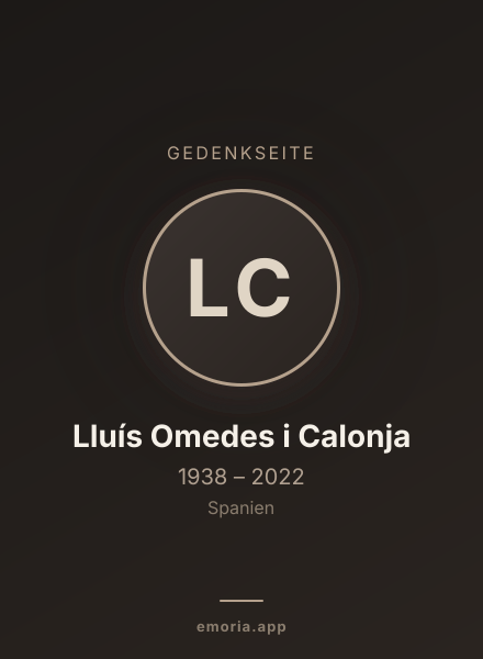 Gedenkportrait von Lluís Omedes i Calonja